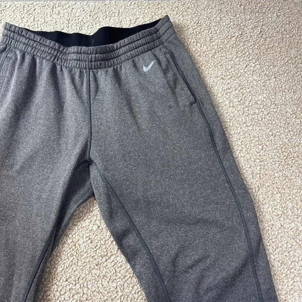 Nike Dri-Fit Sweatpants Womens Large Gray Fleece All Time Training 856918-010